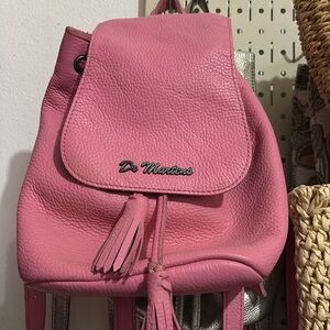 Rare Dr. Martens pink and silver leather backpack